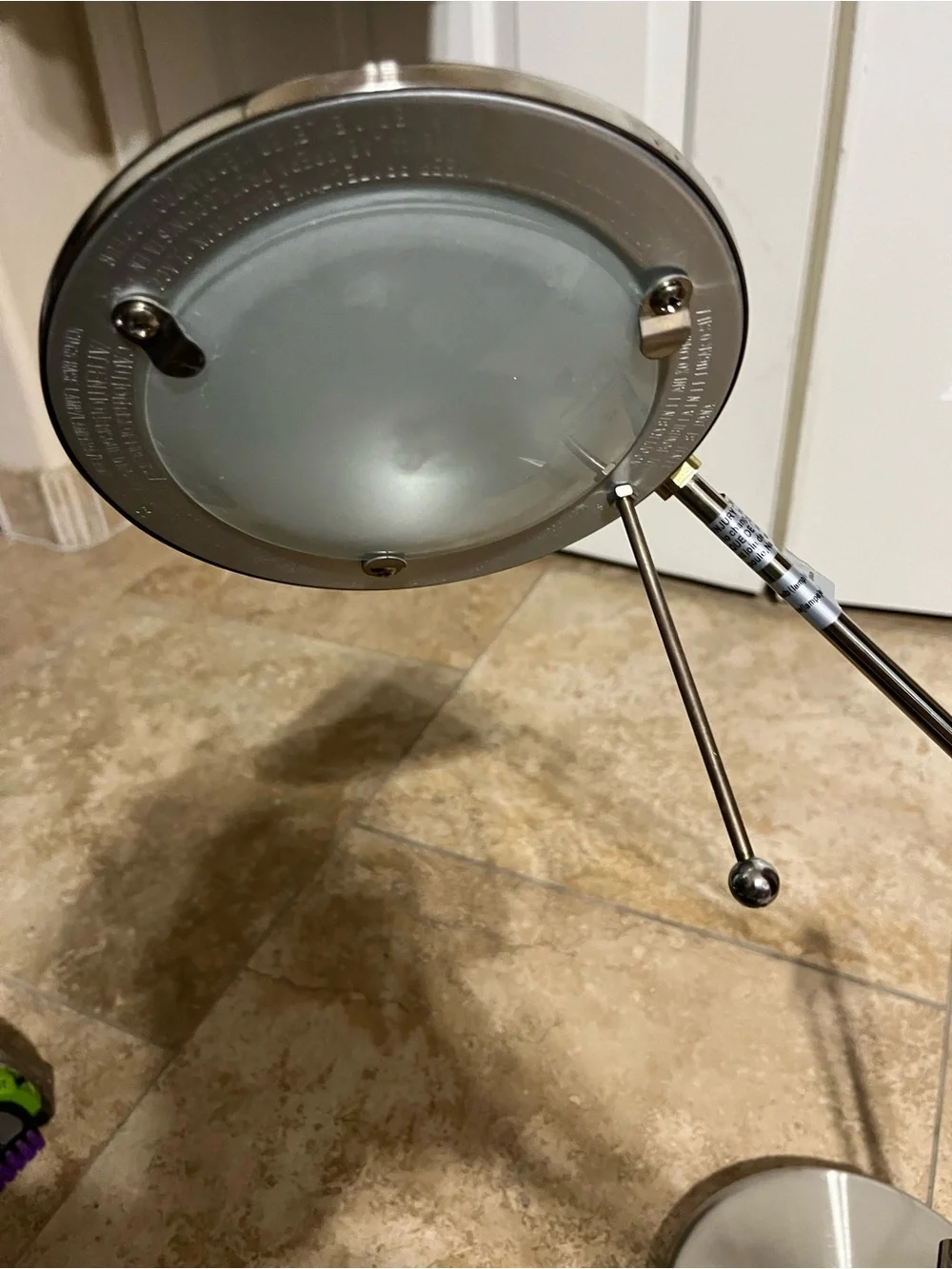Brushed Nickel Adjustable Desk Lamp - Silver